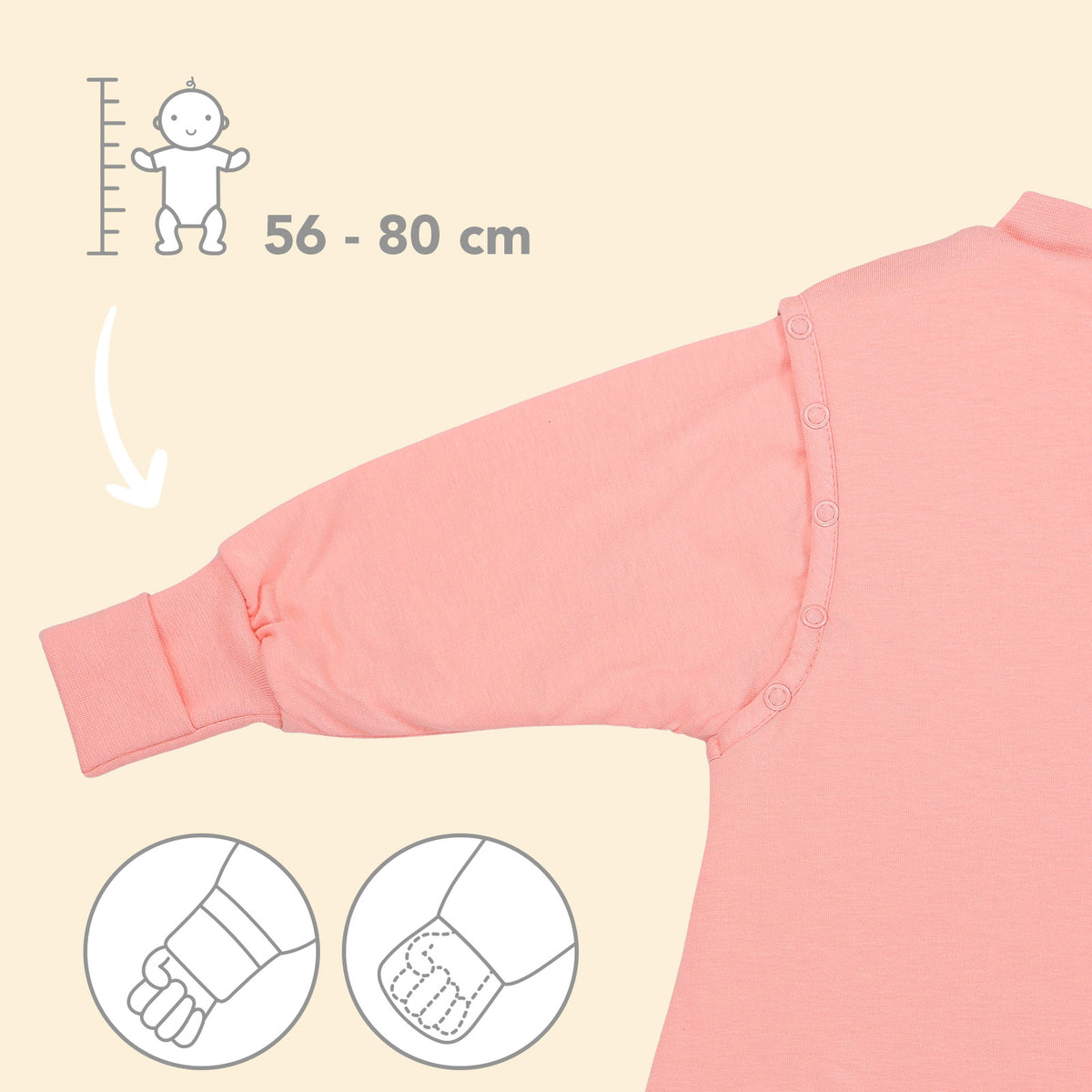 Baby Sleeping Bag - 1.0 TOG_Peach_sample image_1201