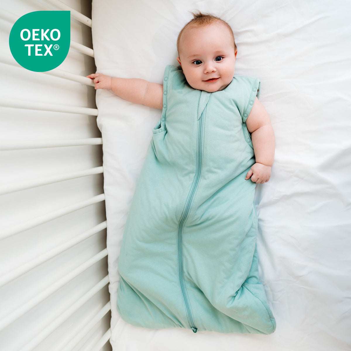 Baby Sleeping Bag - 1.0 TOG_Sage_OEKOTEX_1201