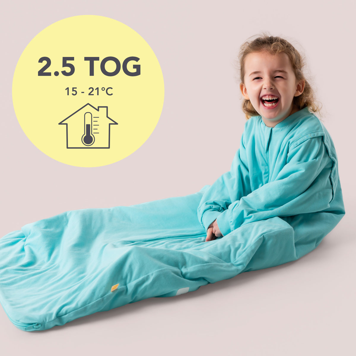 Sleeping Bag with Detachable Sleeves - 2.5 TOG_Aqua_TOG_1203