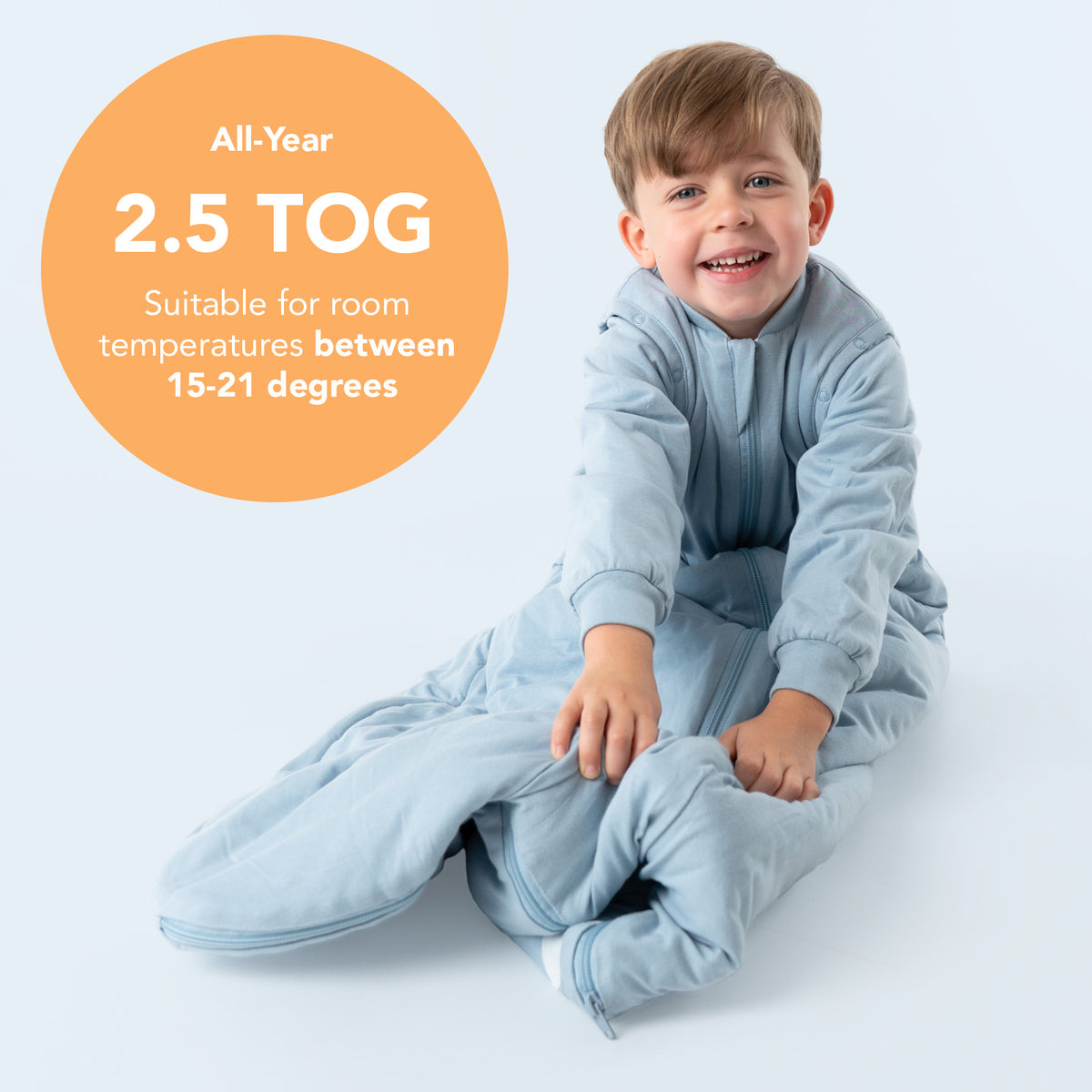 Sleeping Bag with Detachable Sleeves - 2.5 TOG_Powder Blue_TOG_1203