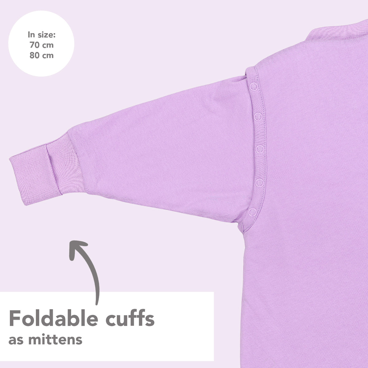Sleeping Bag with Detachable Sleeves - 2.5 TOG_Lilac_sample image_1203