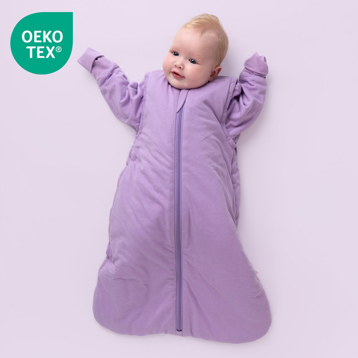 Sleeping Bag with Detachable Sleeves - 2.5 TOG_Lilac_OEKOTEX_1203