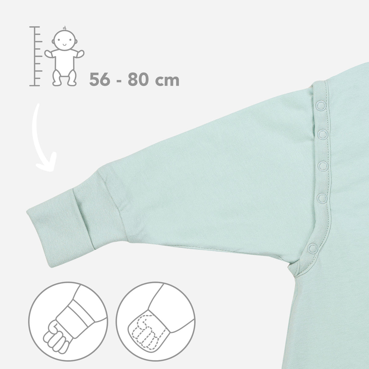 Sleeping Bag with Detachable Sleeves - 2.5 TOG_Sage_sample image_1203
