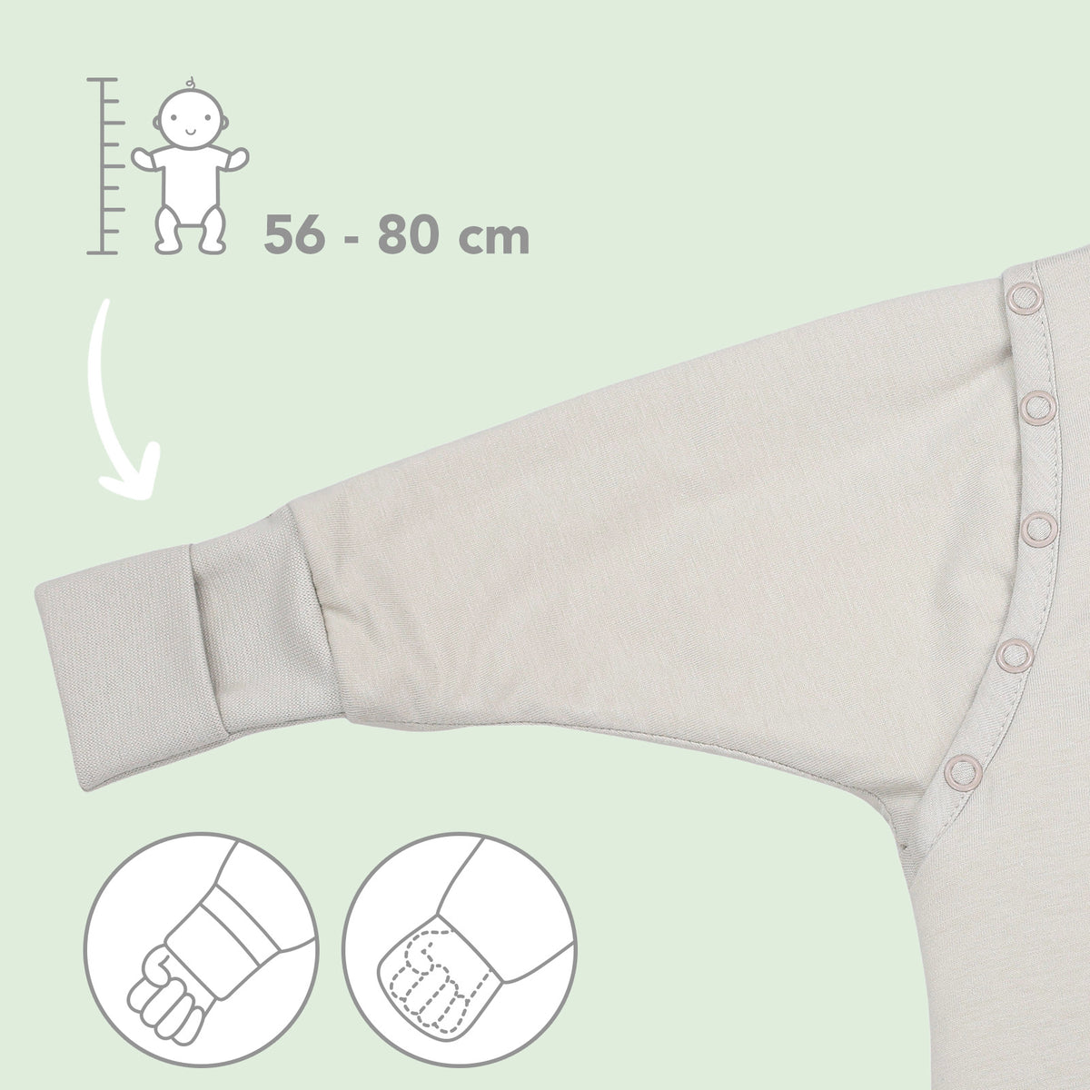 Sleeping Bag with Detachable Sleeves - 2.5 TOG_Oatmeal_sample image_1203