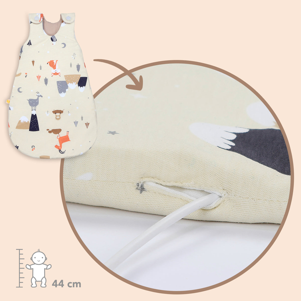 Baby Sleeping Bag - 1.0 TOG_Mountain Animals_detail2_1204