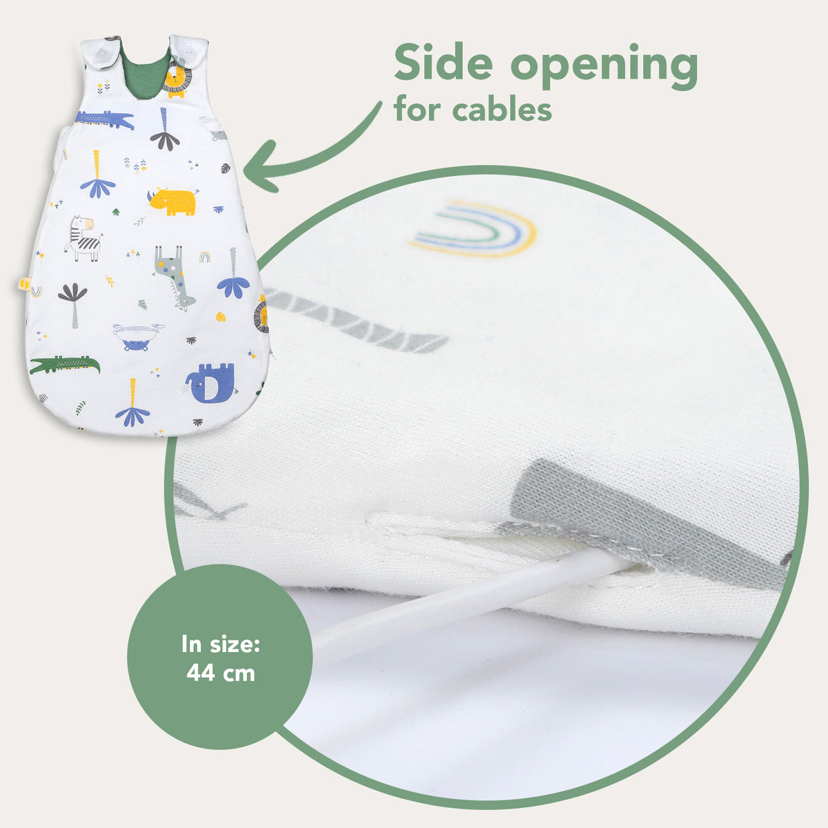 Baby Sleeping Bag - 1.0 TOG_Jungle_detail3_1204