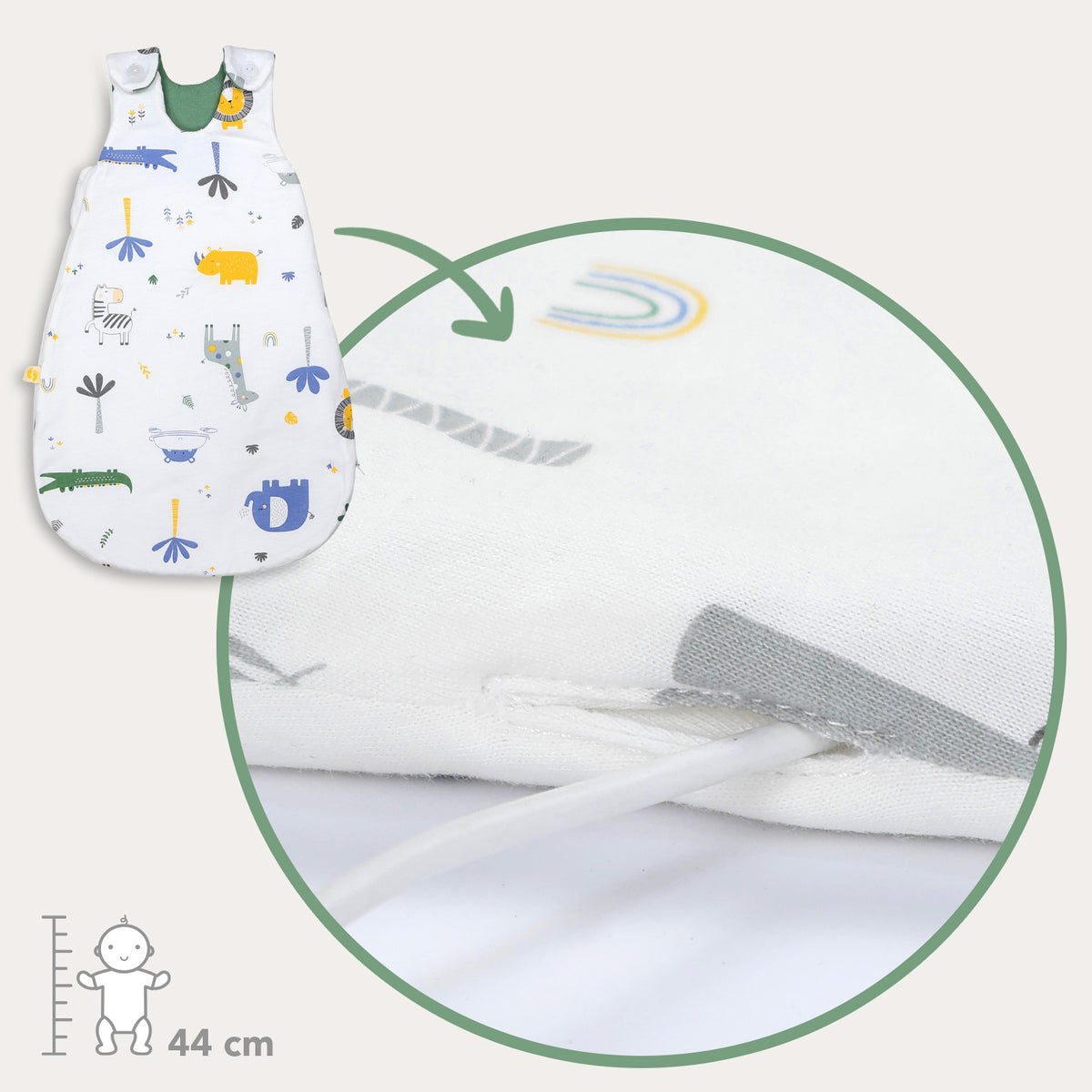 Baby Sleeping Bag - 1.0 TOG_Jungle_detail2_1204