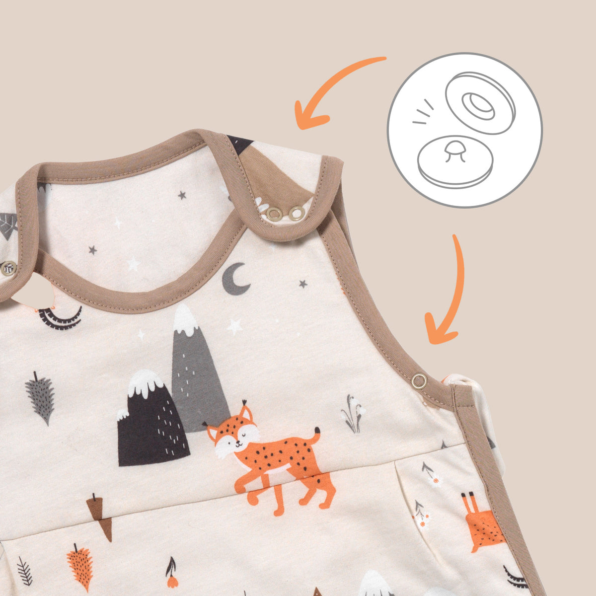 Baby Sleeping Bag - 1.0 TOG_Mountain Animals_detail2_1204