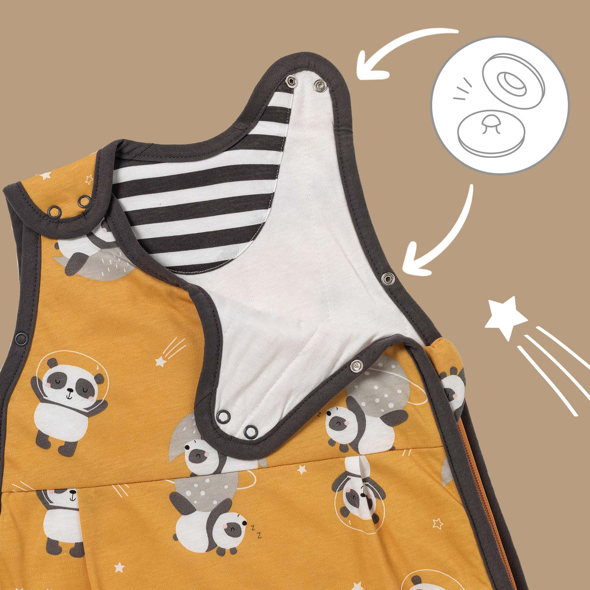 Baby Sleeping Bag - 1.0 TOG_Panda_detail2_1204