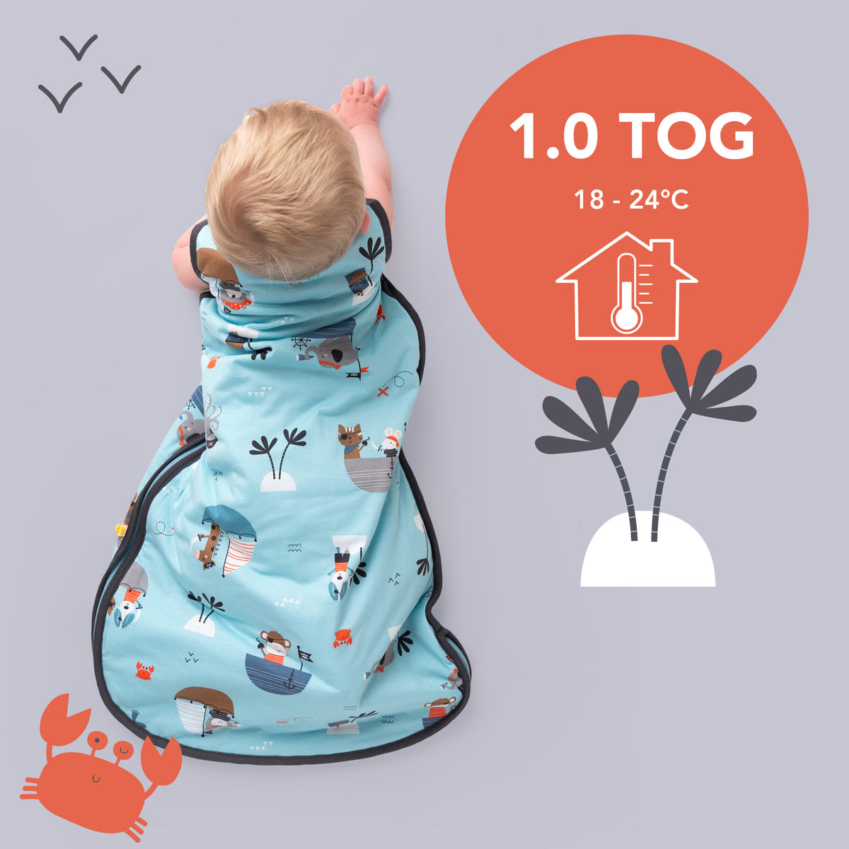 Baby Sleeping Bag - 1.0 TOG_Pirate_TOG_1204
