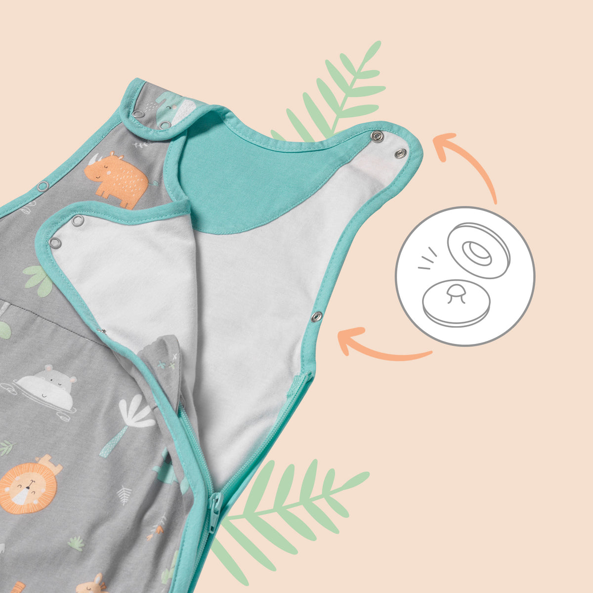 Baby Sleeping Bag - 1.0 TOG_Safari_detail2_1204