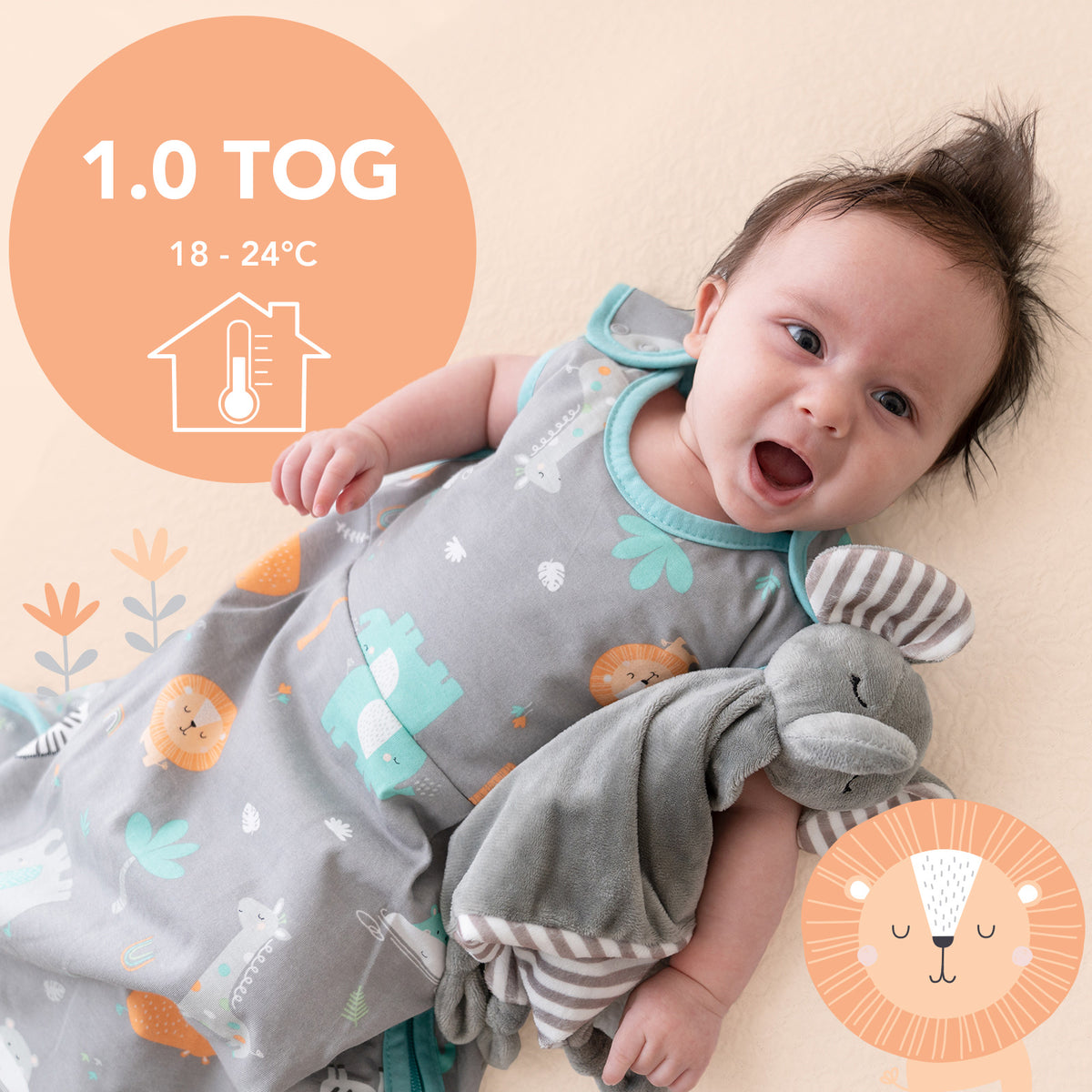 Baby Sleeping Bag - 1.0 TOG_Safari_TOG_1204