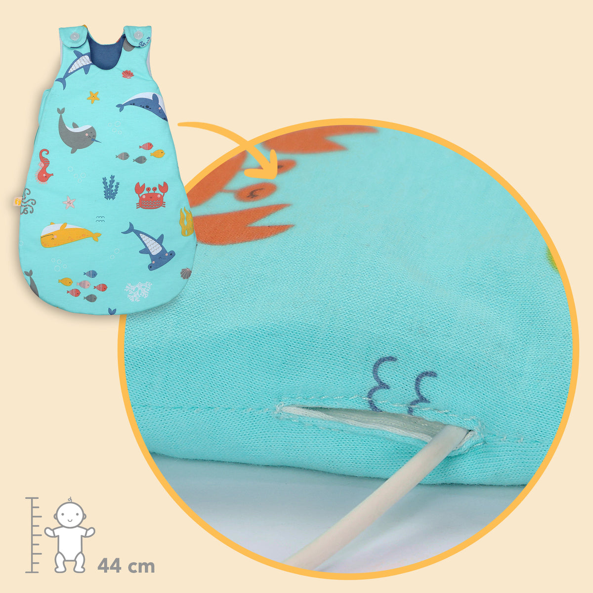 Baby Sleeping Bag - 2.5 TOG_Under the Sea_detail2_1205