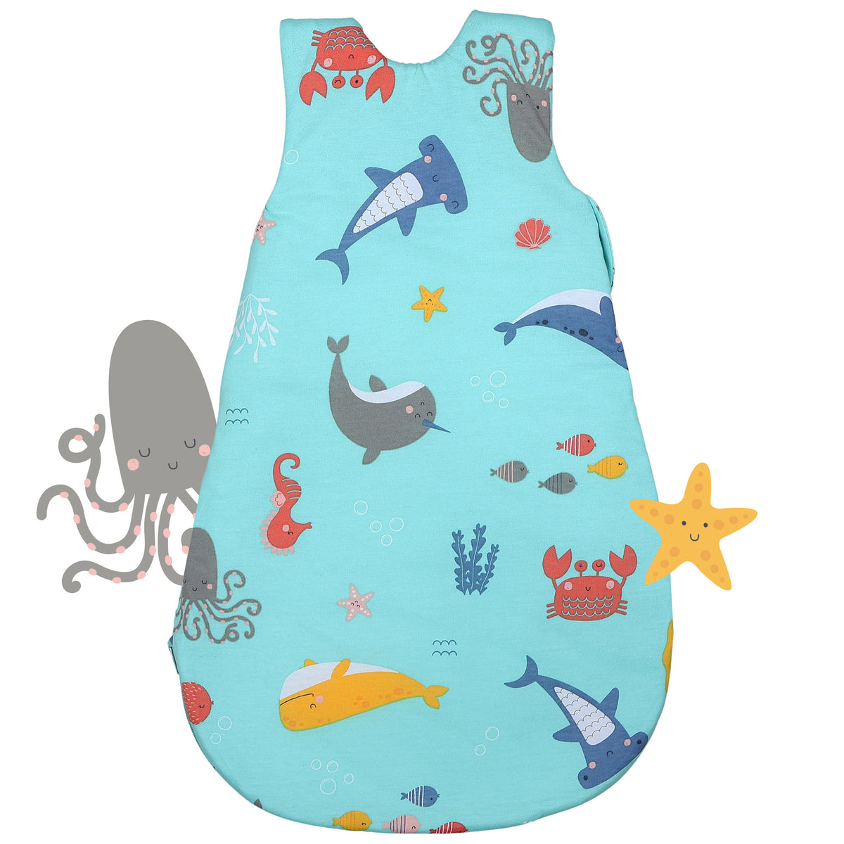 Baby Sleeping Bag - 2.5 TOG_Under the Sea_back_1205