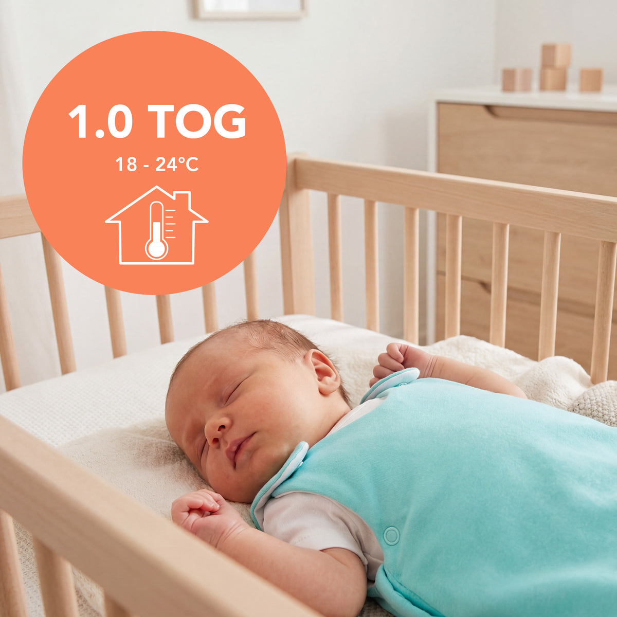 Baby Sleeping Bag - 1.0 TOG_Aqua_TOG_1206