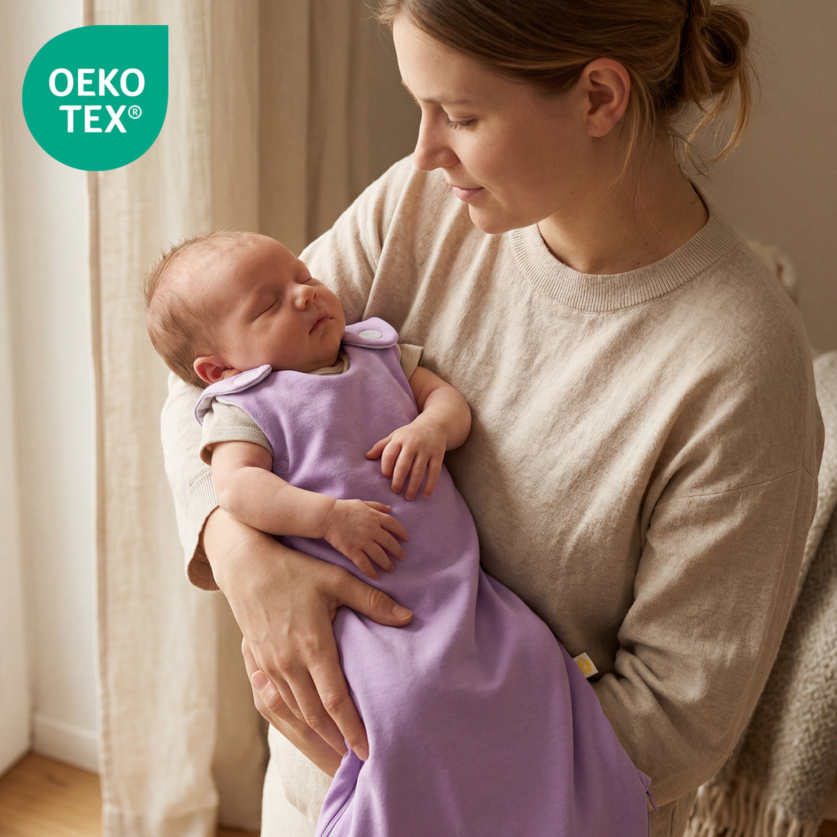 Baby Sleeping Bag - 1.0 TOG_Lilac_OEKOTEX_1206