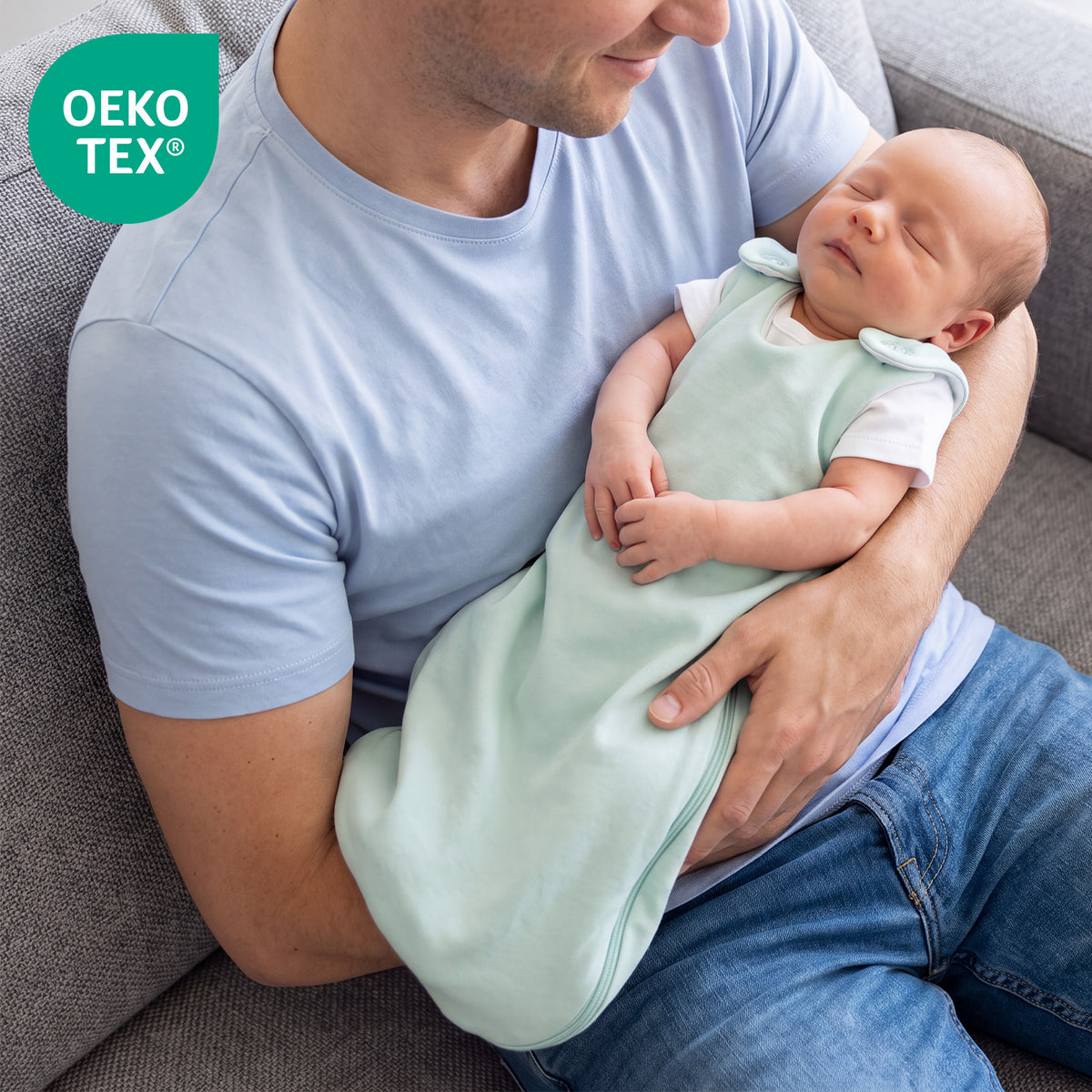 Baby Sleeping Bag - 1.0 TOG_Sage_OEKOTEX_1206