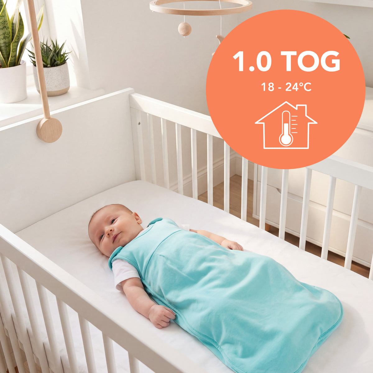 Baby Sleeping Bag - 1.0 TOG_Aqua_TOG_1206