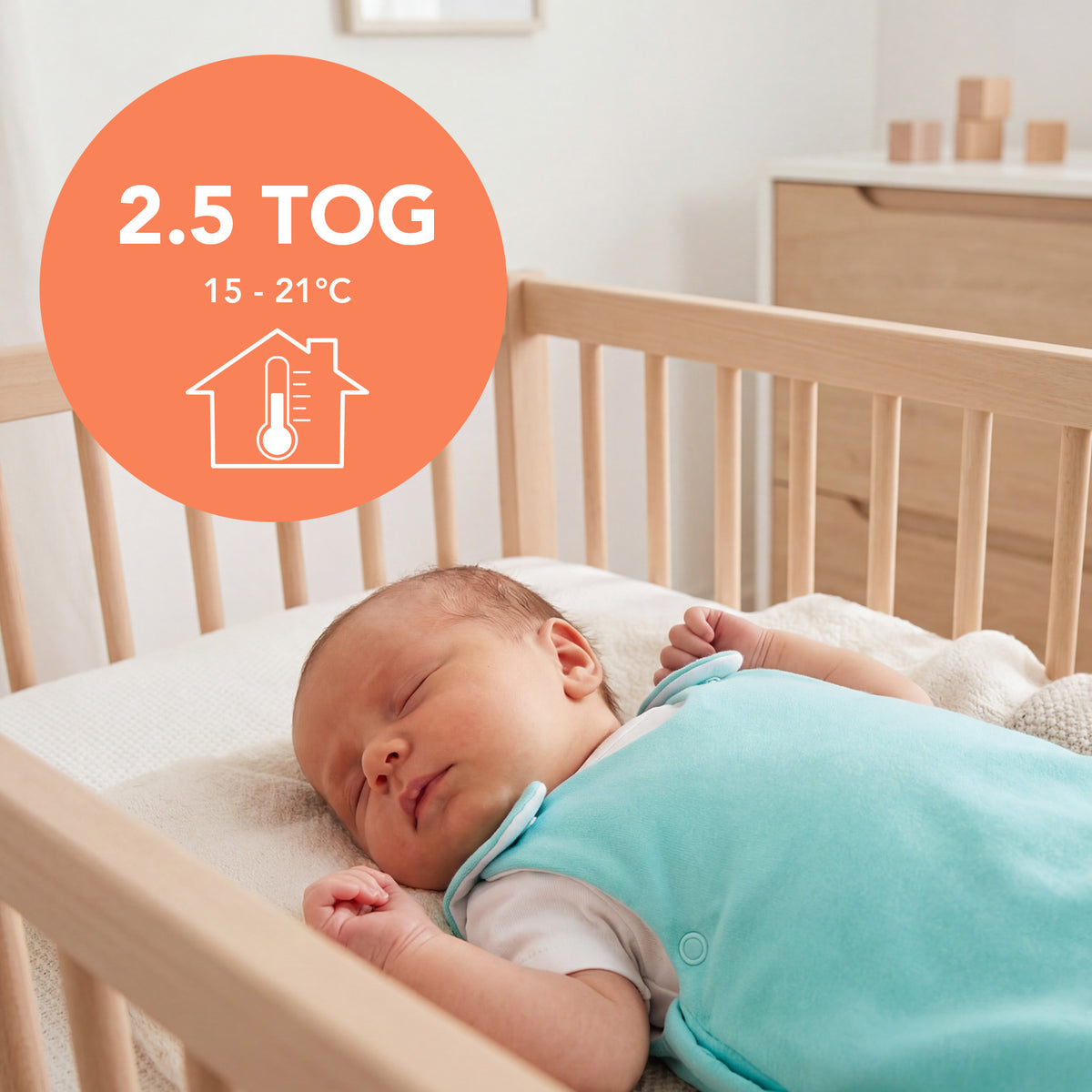 Baby Sleeping Bag - 2.5 TOG_Aqua_TOG_1207