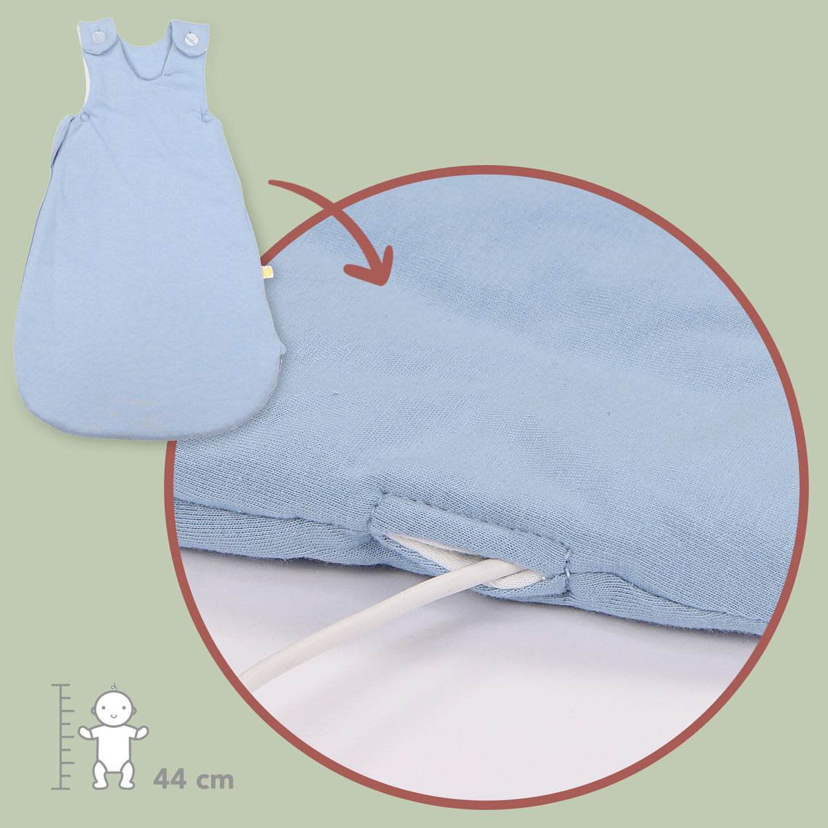 Baby Sleeping Bag - 2.5 TOG_Counting Sheep_detail2_1207