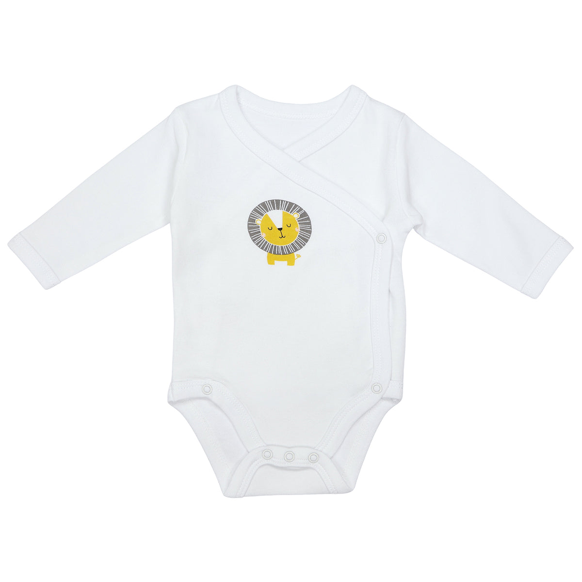 Long Sleeve Organic Baby Bodysuit - 3-pack_Animal Friends_detail_1208