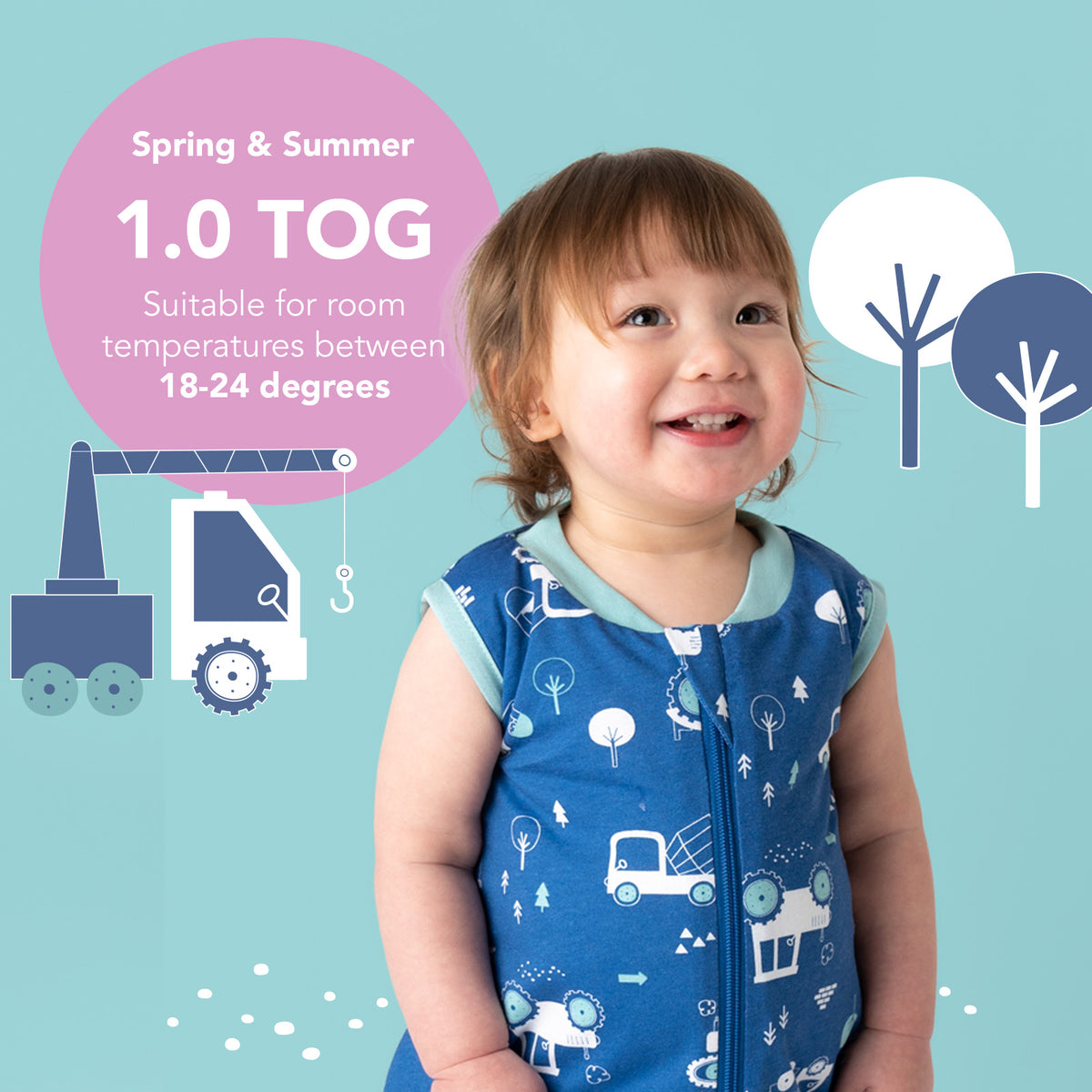 Baby Sleeping Bag - 1.0 TOG_Digger_TOG_420
