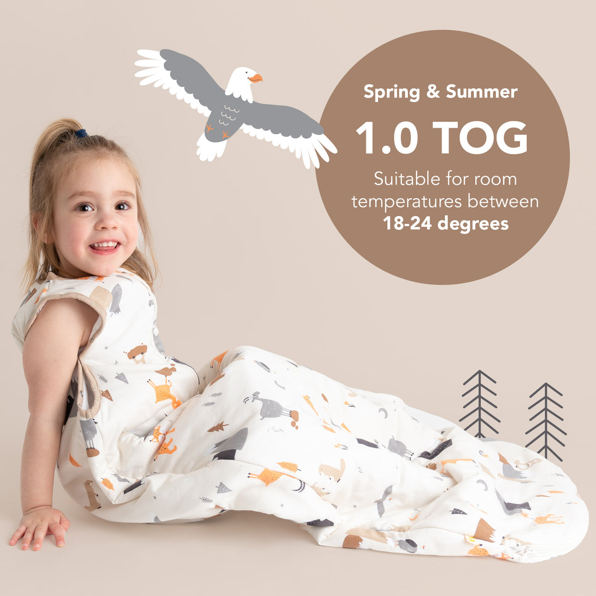 Baby Sleeping Bag - 1.0 TOG_Mountain Animals_TOG_420