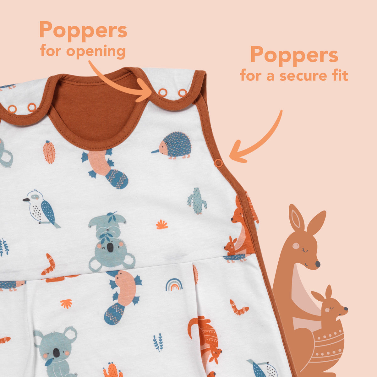 Baby Sleeping Bag - 1.0 TOG_Kangaroo_sleeve area_420