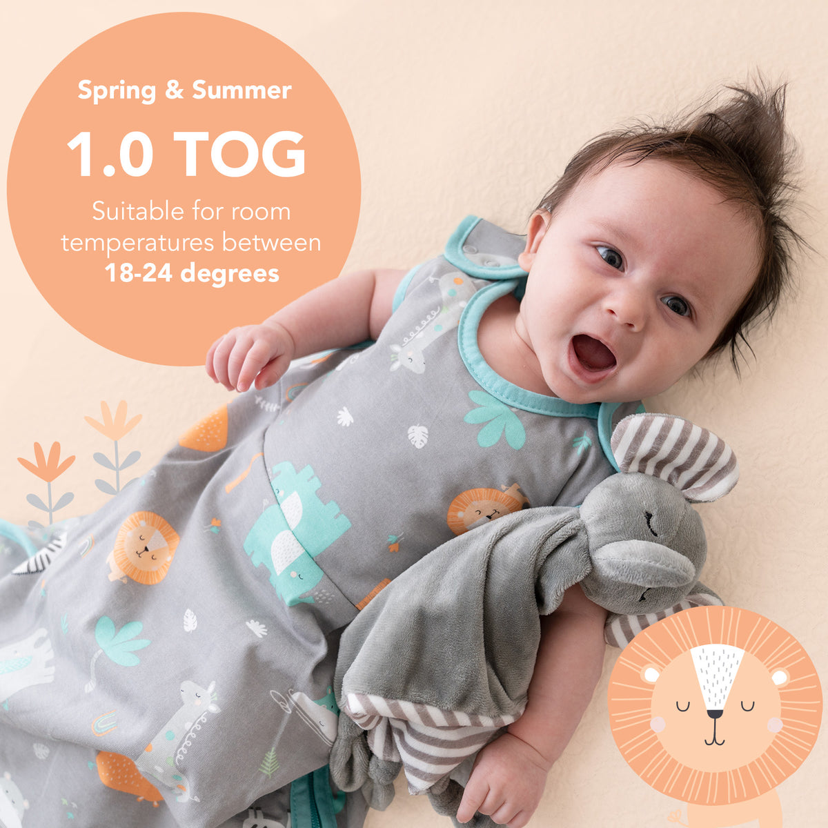 Baby Sleeping Bag - 1.0 TOG_Safari_TOG_420