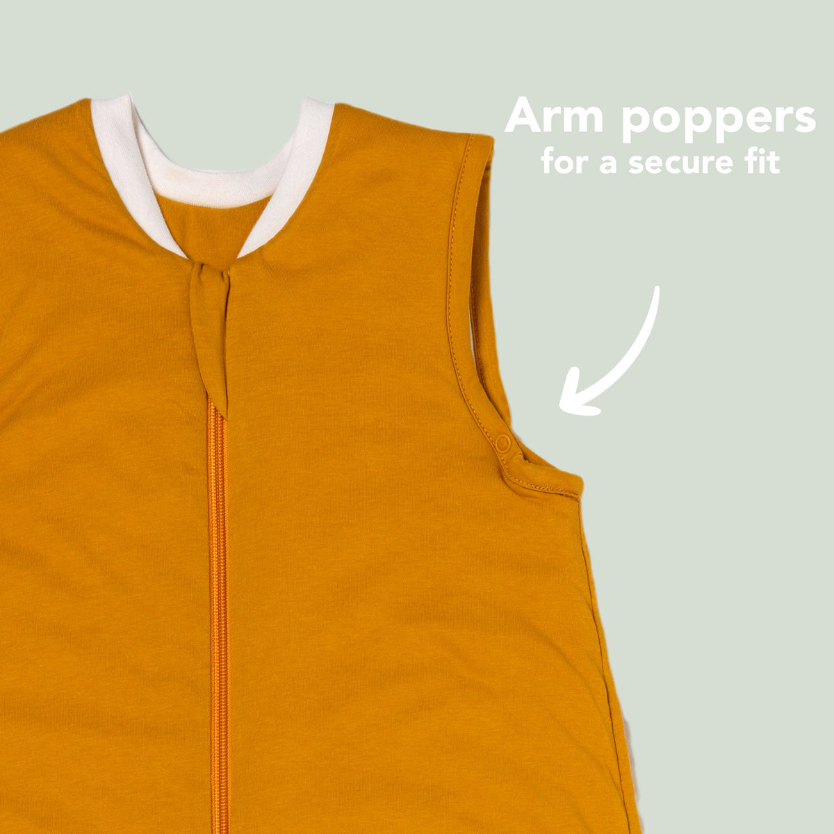 Plain Sleeping Bag - 1.0 TOG_Mustard_sleeve area_425