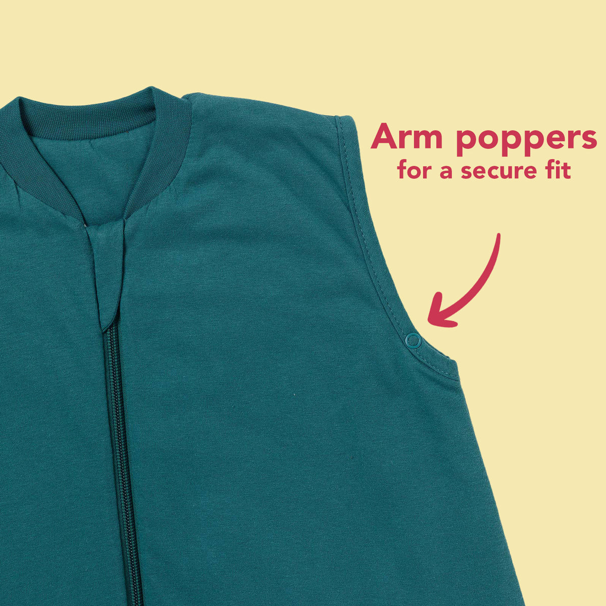 Sleeping Bag with Feet - 1.0 TOG_Teal_sleeve area_424