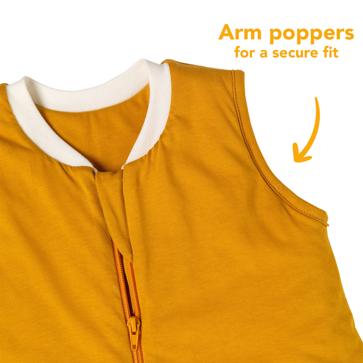 Sleeping Bag with Feet - 1.0 TOG_Mustard_sleeve area_424