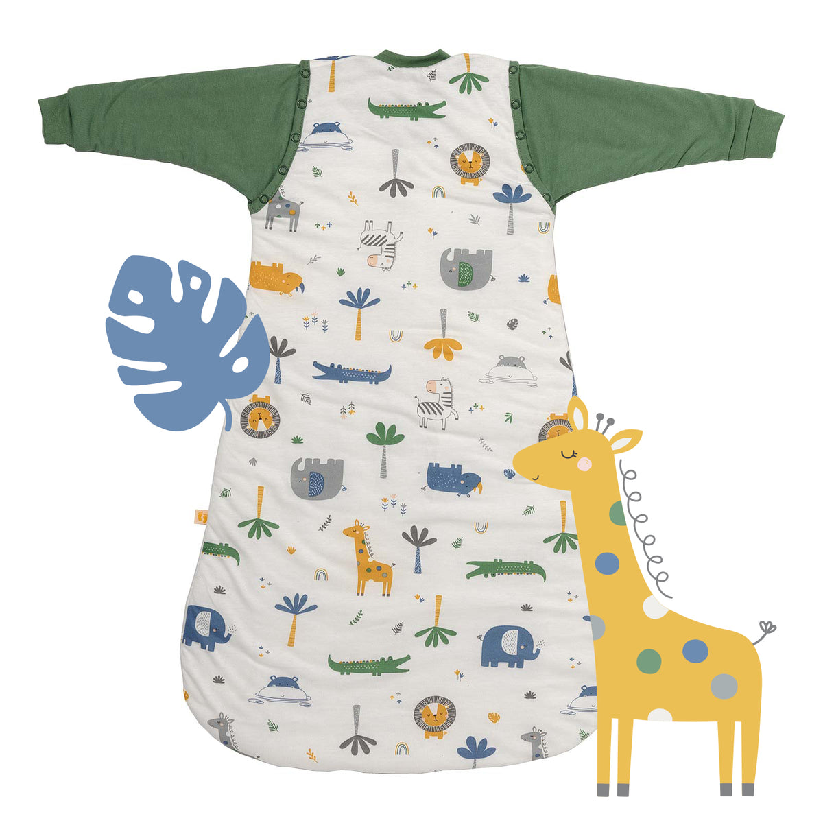 Sleeping Bag with Detachable Sleeves - 2.5 TOG_Jungle_back_465