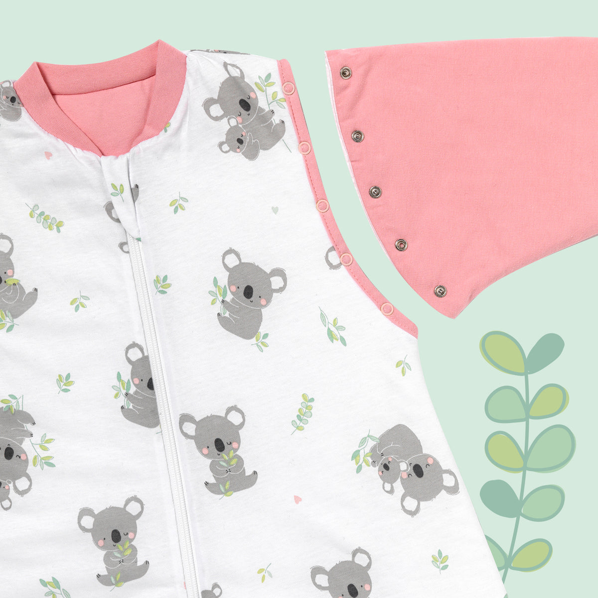 Sleeping Bag with Detachable Sleeves - 2.5 TOG_Koala_sleeve area_465