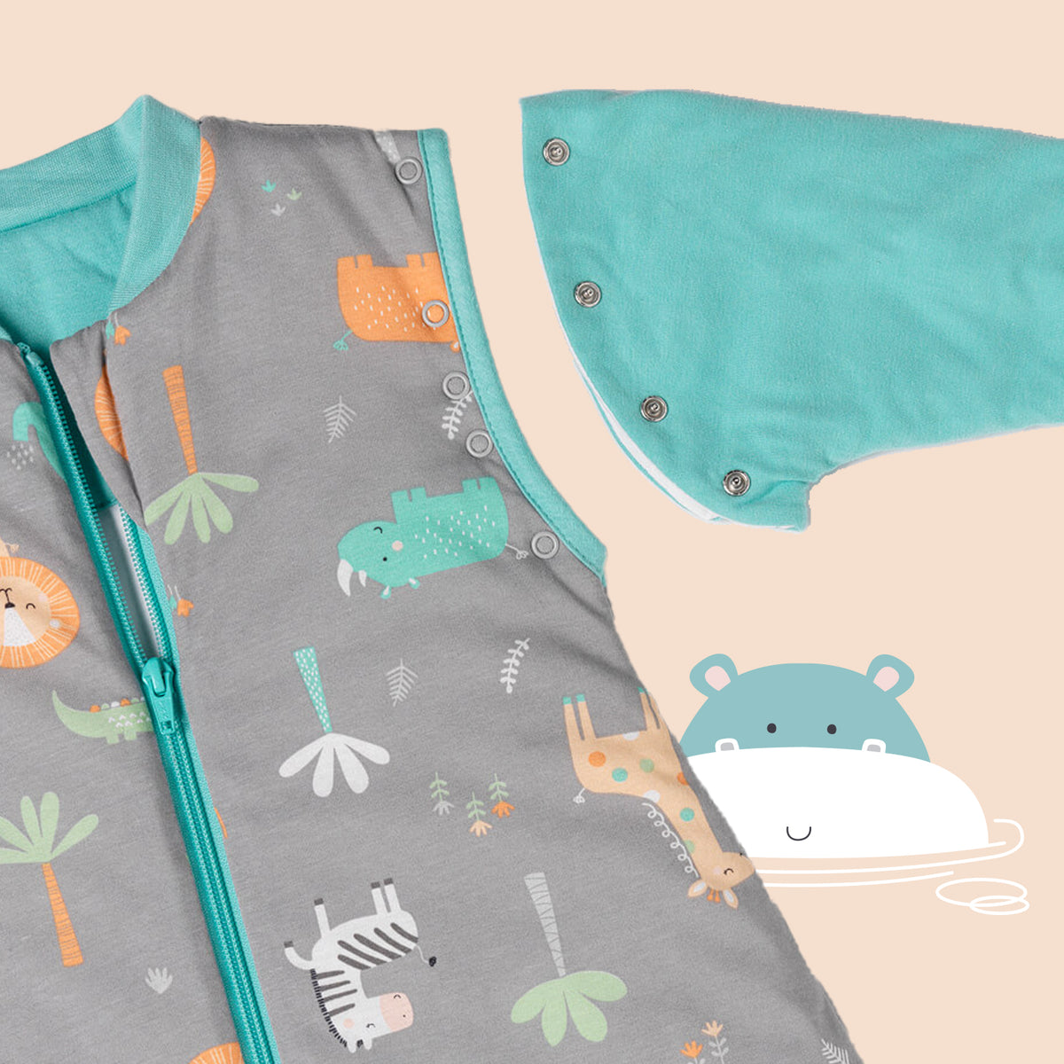 Sleeping Bag with Detachable Sleeves - 2.5 TOG_Safari_sample image_465