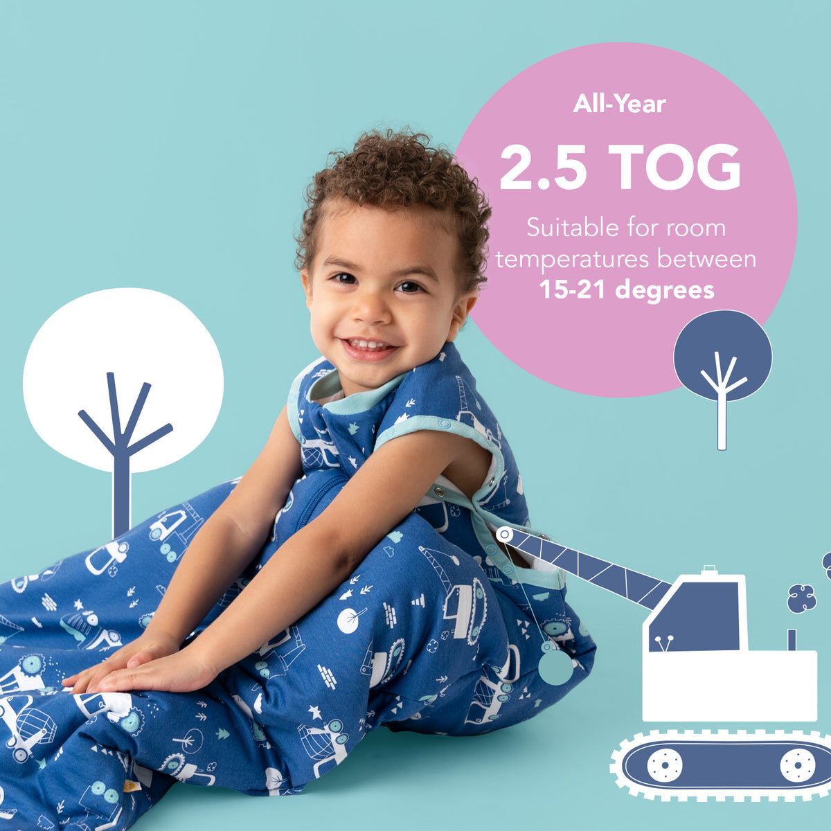 Sleeping Bag with Detachable Sleeves - 2.5 TOG_Digger_TOG_465