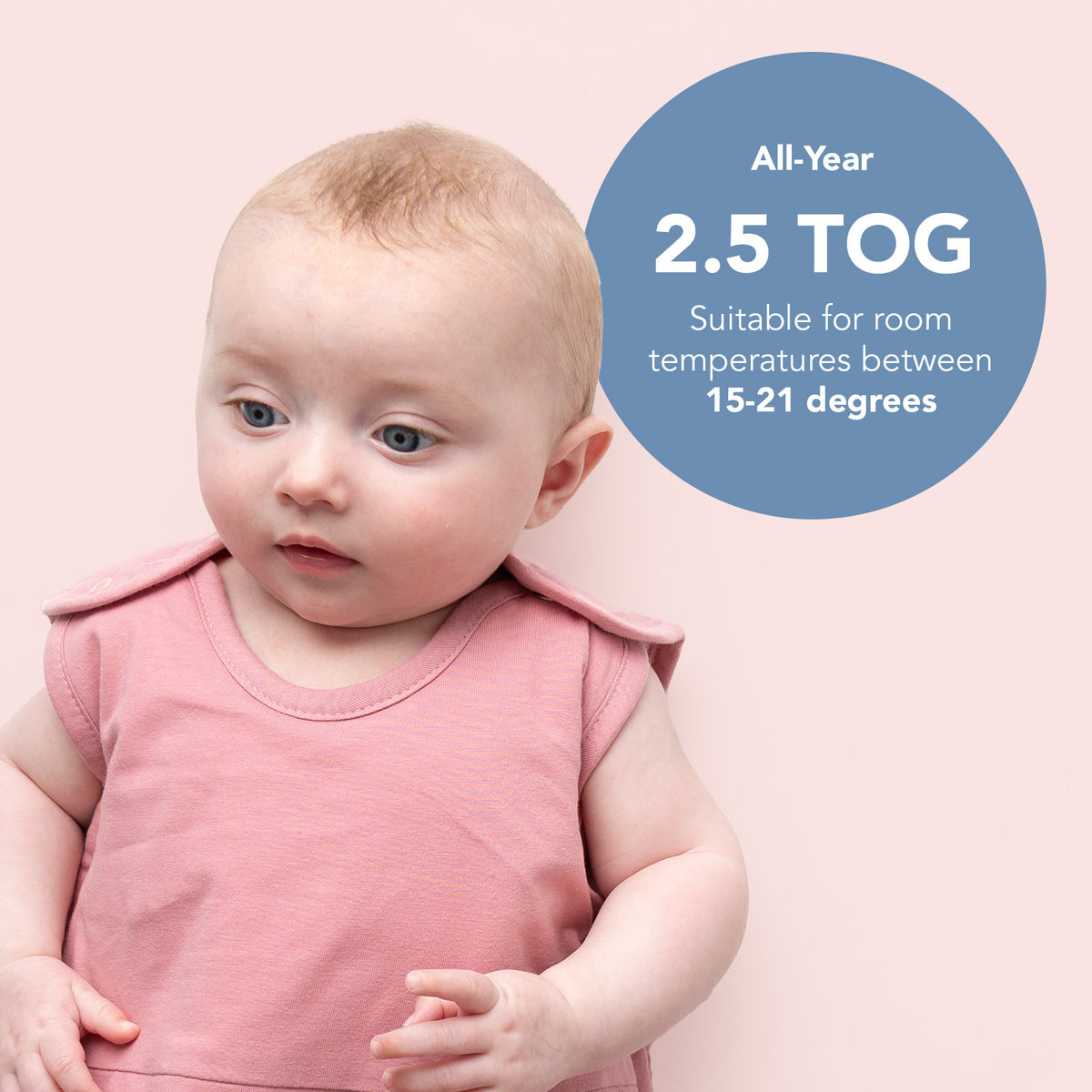 Plain Sleeping Bag - 2.5 TOG_Rose Pink_TOG_467