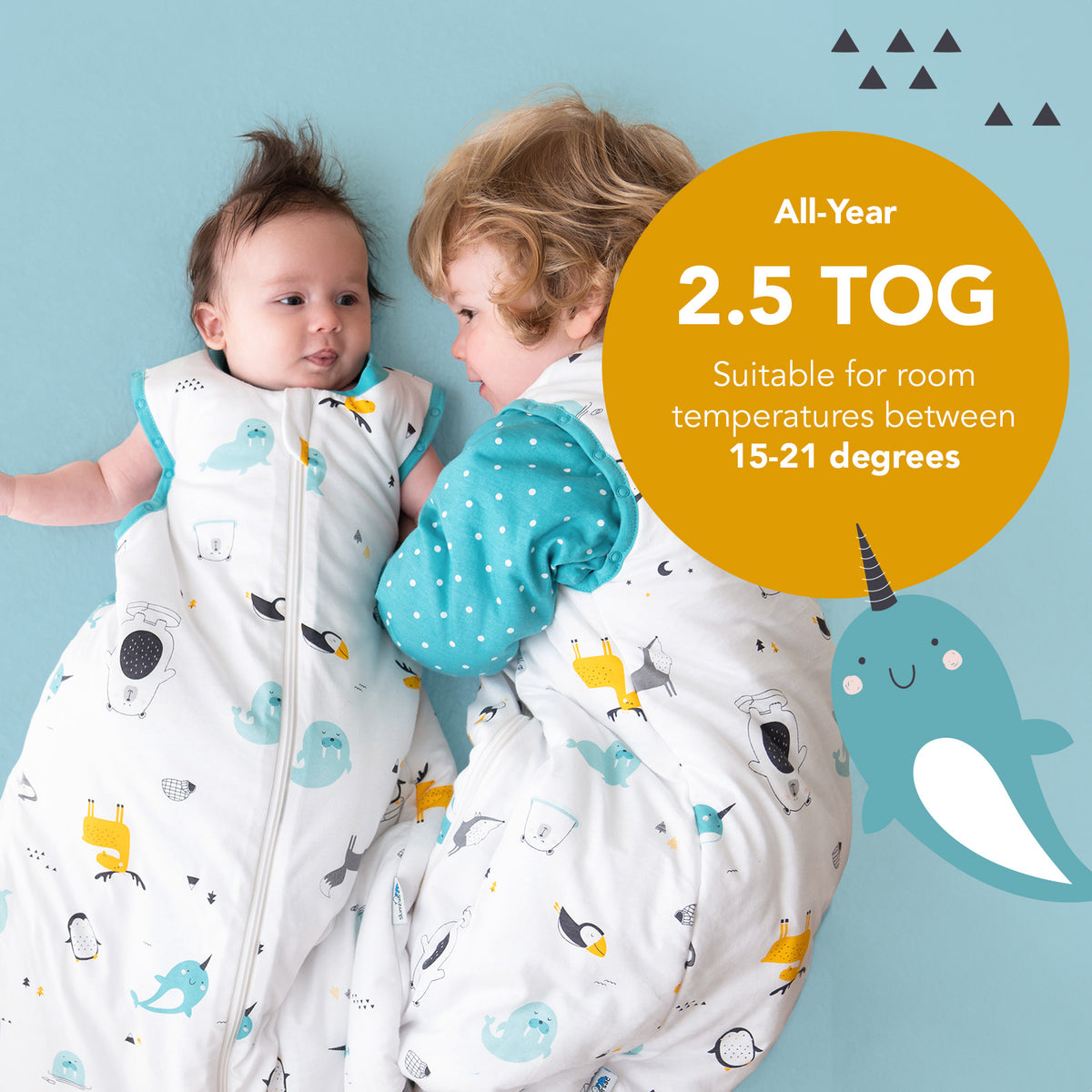 Organic Sleeping Bag with Detachable Sleeves - 2.5 TOG_Polar Pals_TOG_466
