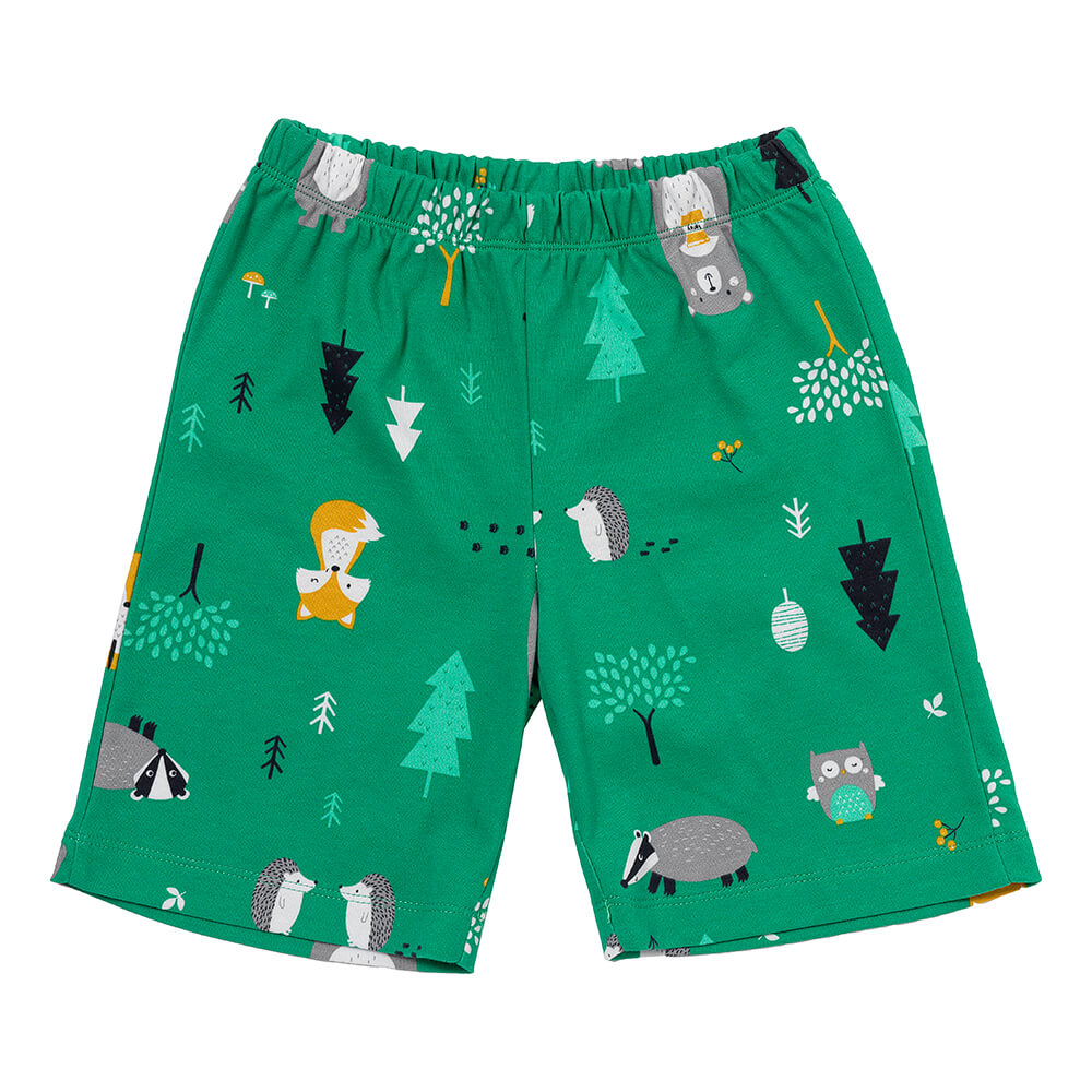 Organic Short Children's Pyjamas_Woodland Animals_top_445
