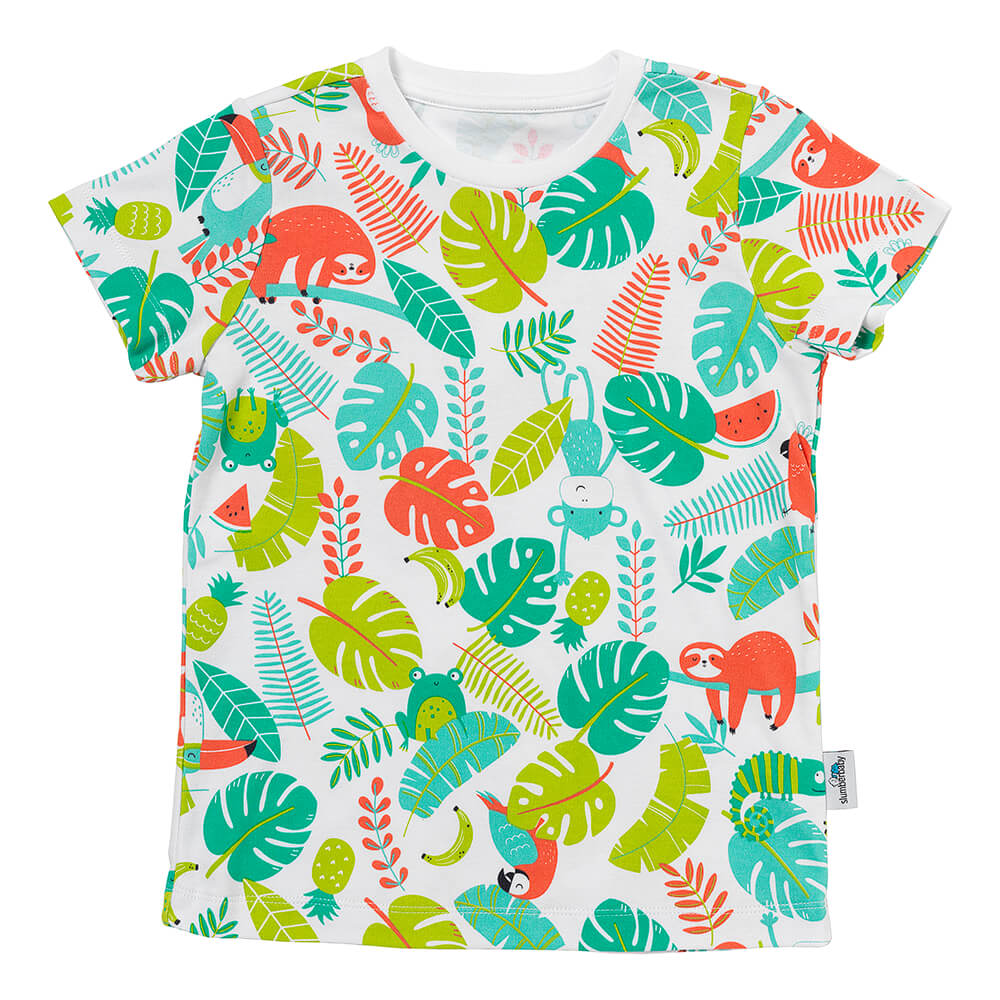 Organic Short Children's Pyjamas_Tropical_OEKOTEX_445