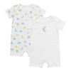 Organic Short Sleeve Baby Romper - 2-pack_Moon & Stars_1_439