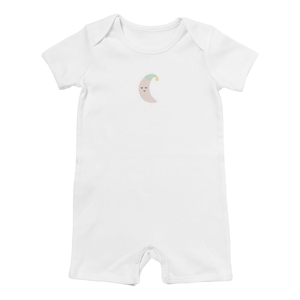 Organic Short Sleeve Baby Romper - 2-pack_Moon & Stars_3_439
