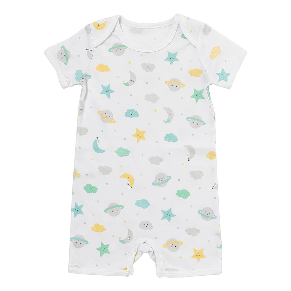 Organic Short Sleeve Baby Romper - 2-pack_Moon & Stars_2_439