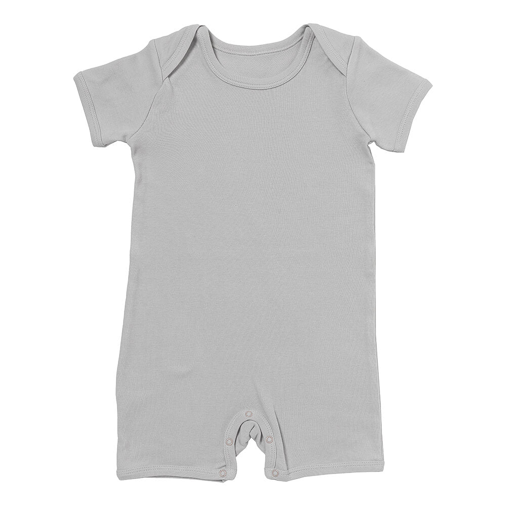 Organic Short Sleeve Baby Romper - 2-pack_Grey Stars_3_439