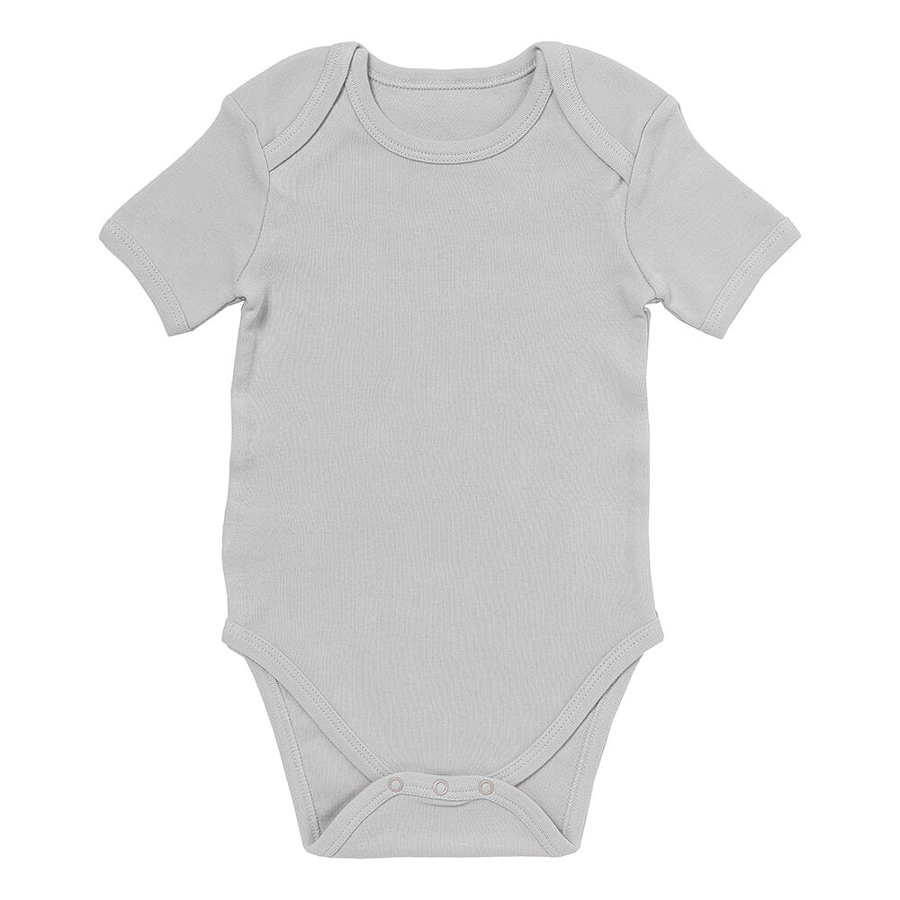 100% Organic Short Sleeve Baby Body - 5-pack_Grey Stars_3_430