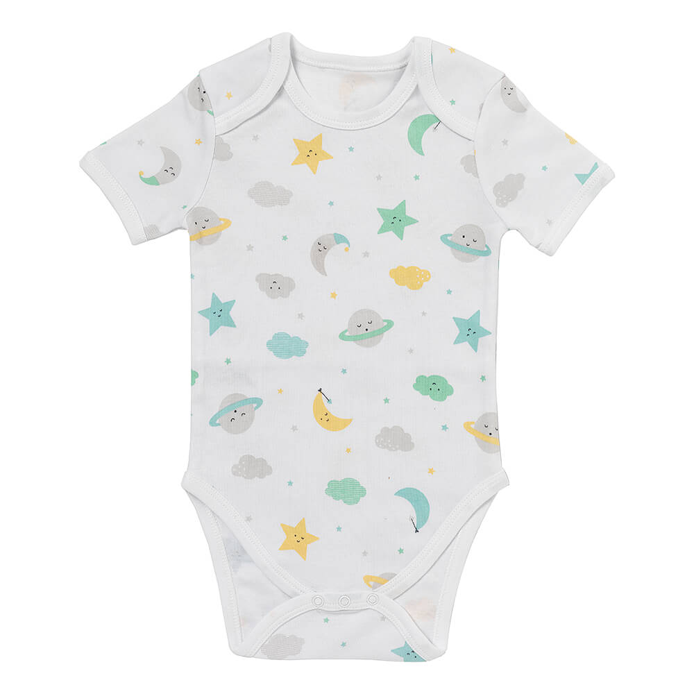 100% Organic Short Sleeve Baby Body - 5-pack_Moon & Stars_2_430