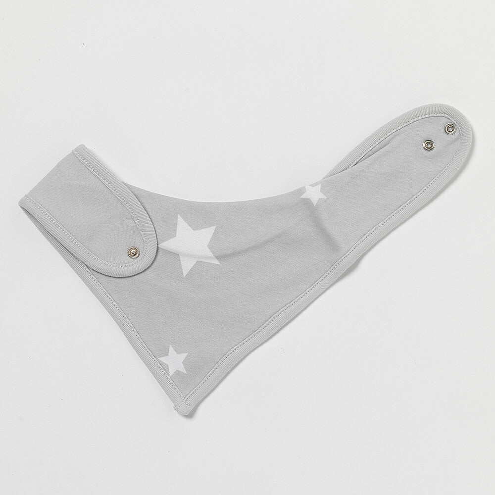 Organic Baby Bandanas - 4-pack_Grey Stars_41_446