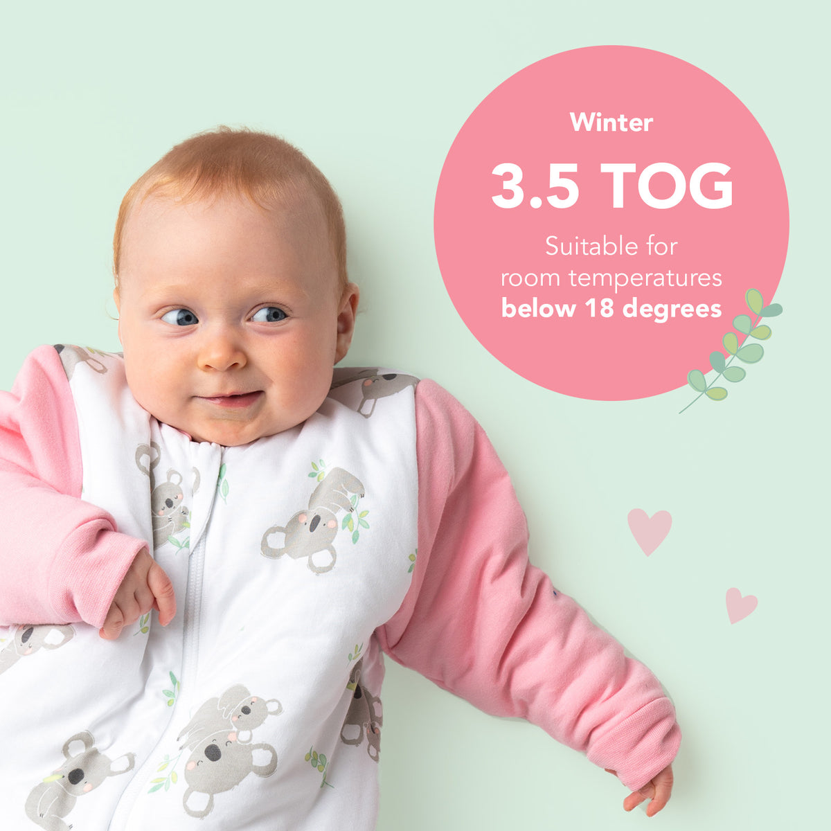 Long Sleeve Baby Sleeping Bag - 3.5 TOG_Koala_TOG_471