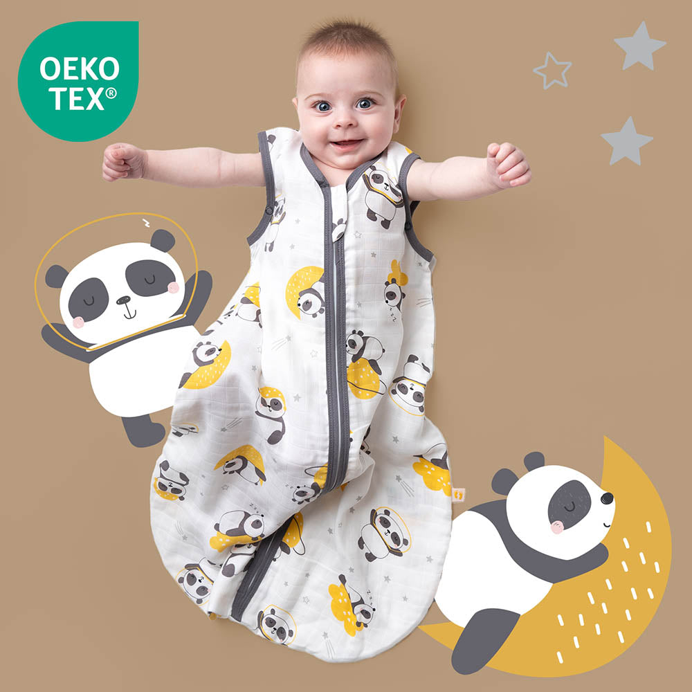 Muslin Baby Sleeping Bag - 0.5 TOG_Panda_OEKOTEX_415