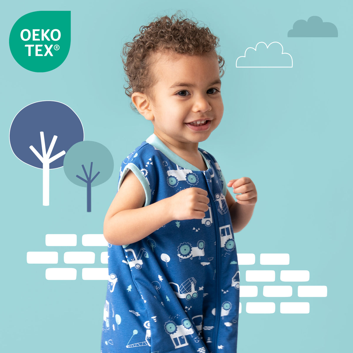 Baby Sleeping Bag - 1.0 TOG_Digger_OEKOTEX_420